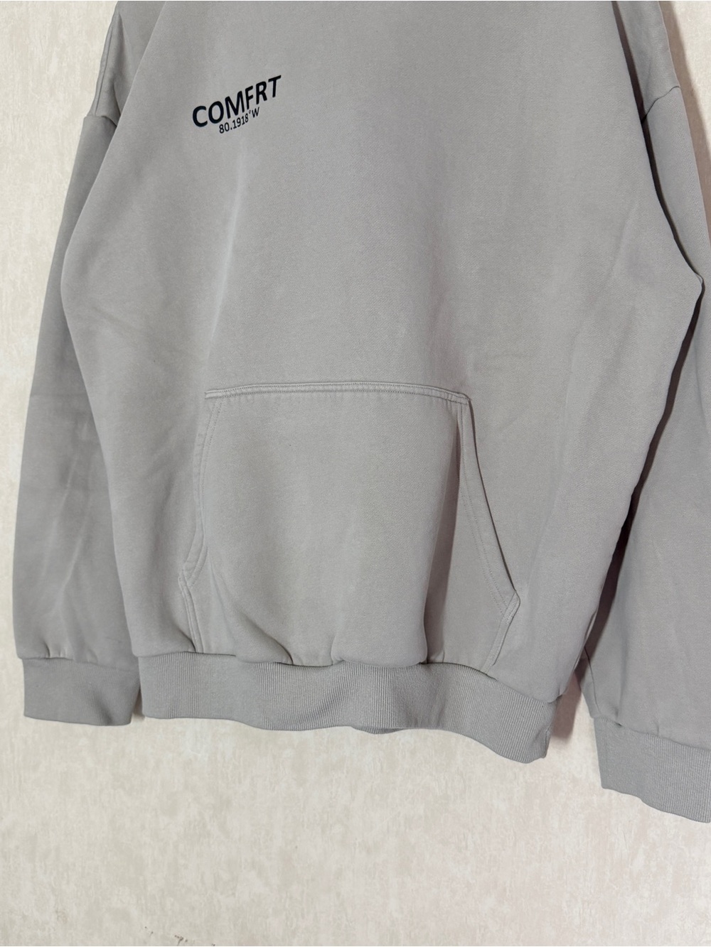 Comfrt Women’s Coordinate Hoodie Sweatshirt Heavyweight Fleece in Stone XL - Picture 4 of 10
